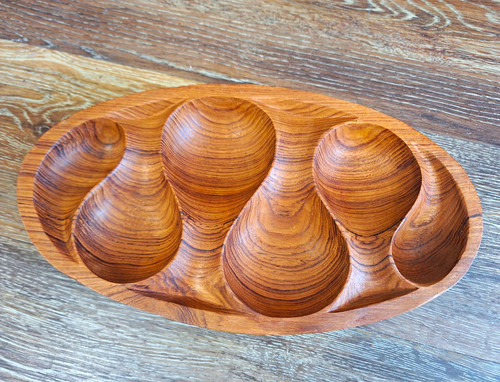 Vintage teak holz schale - teak,