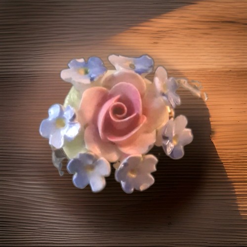 Porzellan brosche rose made - "rose",