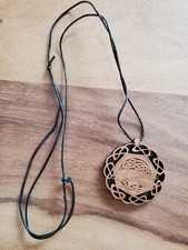 Kette Anhänger Holz Rabe Gothic Esoterik Wikinger