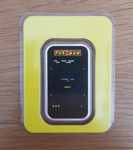1oz silber pac man barren - silber, pac-man