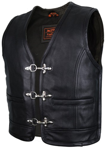 Biker lederweste lederkutte - lederweste,