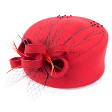 Damen Wolle Filz Kleid Hut Hut