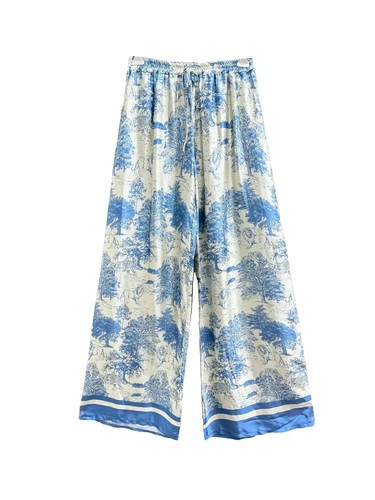 Hose toile jouy muster mit - hose,