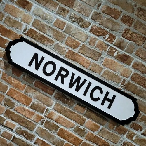 Norwich schild holzimitat - schild,
