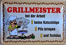Blechschild   Grillmeister