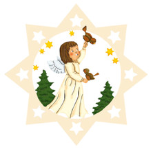 Fensterbild Deko "Engel mit