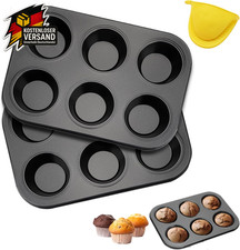 Groß Muffinform Backform Muffins Kuchen Antihaft 2 Stück