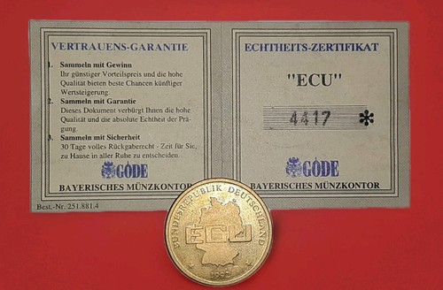Gedenkmünze ecu 1992 - ecu, –