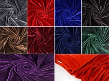 STRETCH SAMT Stoff Velour elastisch Deko Bekleidung Kostüme Vorhang EUR 9,98/m