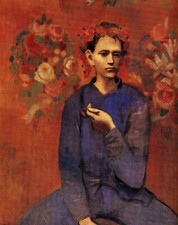 Picasso A Boy with Pipe art Kunstwerk Deko Bild 30x42 Leinwand Collection A1P10