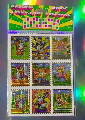 Briefmarken glitzer sticker - briefmarken,