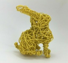 Dekoration aus Draht - Hase - Gelb