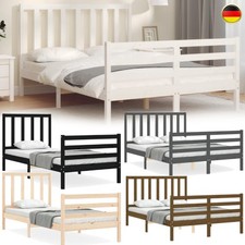 Massivholzbett mit kopfteil - massivholzbett,