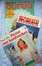 3 alte Handarbeitshefte burda