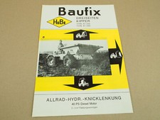 Prospekt HeBe Bergmann AT 235 230 Baufix Dreiseitenkipper 70er Jahre