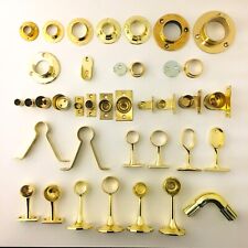 Kleiderschrank Schiene Rohrverschraubung - MESSING - rund, oval, Steckschlüssel, Halterung