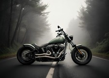 Motorrad Kunstdruck Biker