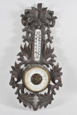 N92V91- Vintage Wetterstation Barometer in Holzrahmen mit Vogel 