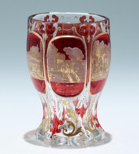 Biedermeier andenkenbecher mit - biedermeier,