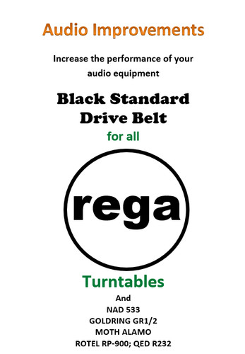 Rega belt drive - drive,