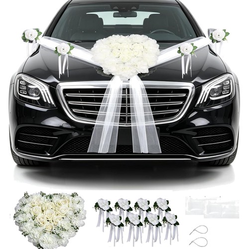 Autoschmuck hochzeit set - autoschmuck,