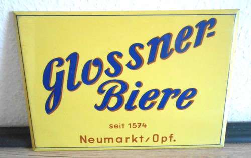 Altes reklameschild glossner - altes,