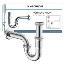 Siphon | Abfluss | Röhrensiphon für Waschtisch | Ablaufgarnitur Waschbecken