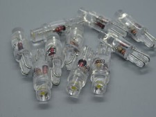 10 x Led Weiß 12V Sockel T5 W2x4.6d Glassockellampe