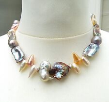 Keshi Perlen Biwa Perlen Kette