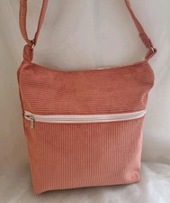 CORD TASCHE-Shopper-handmade-Innen und Aussentaschen-Unikat-altrosa