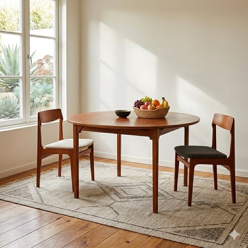 Vintage tisch teck furniert - tisch,