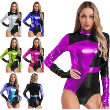 Damen Color-Block-Jumpsuit Trendiges Element Modische Clubwear Partys Teddy Bar