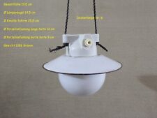 Kugellampe Porzellanlampe Emailleschirm Glaskolbenlampe Stalllampe Hoflampe alt