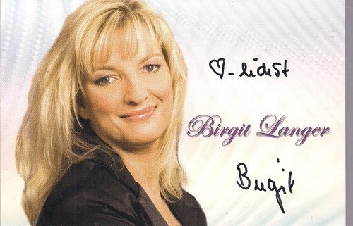 Autogramm birgit langer - autogramm,