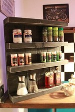 Massivholz Gewürzregal