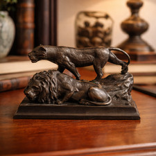 Jugendstil Skulptur Löwe &