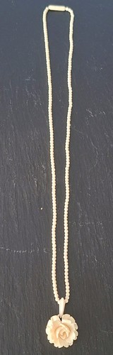 Weiße kugelkette halskette - weiße,