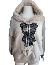 Pullover mit fell kapuze - pullover,
