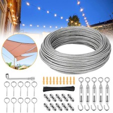 30m Edelstahl Stahlseil Kit