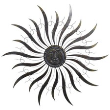 2er Set Wanddekoration Eisen Sonne 