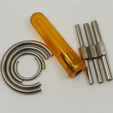 Werkzeug z Entspannung / Aufziehen der Zugfeder + 4 Klemmen Grossuhren Wanduhr