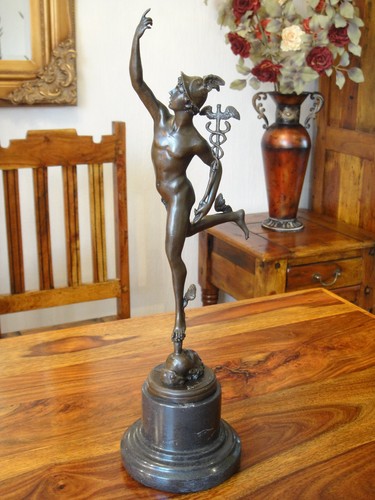 Hermes statue bronze - hermes,