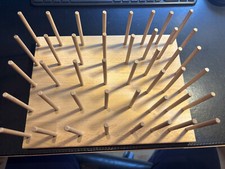 43 Garnrollen Holz Garnrollenhalter für Tisch od. Schublade 20(H)x27(L)x12(H)