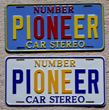 2 Alu-Blech-Schilder, PIONEER