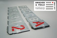  Schablonen,  Buchstaben & Zahlen, 60 mm (37 Teile)