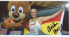 Speerwurf Europameisterin Christin Hussong Originalautogramm