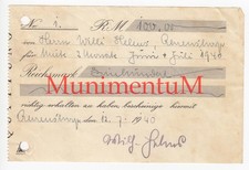 Quittung AHRENSHOOP - Willi