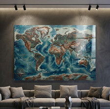 Weltkarte Vintage Kunst