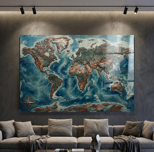 Weltkarte vintage kunst - weltkarte,