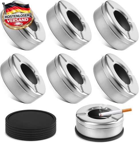 Edelstahl aschenbecher set mit - aschenbecher,